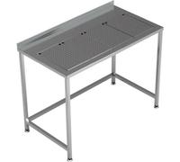 Table de travail Combisteel 1200 x 650 x 900 mm avec bac de récupération et rehausse.