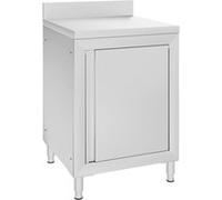 vidaXL Table de travail gastro avec armoire 60x60x96 cm acier inoxydable