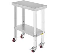 Table de Travail Cuisine à Roulettes - VEVOR - 30x60x80 cm - Capacité de Charge 150kg