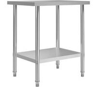 Table de travail de cuisine 80x60x85 cm Acier inoxydable Argenté G