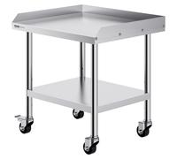 Table de travail en acier inoxydable 61 cm x 71 cm, table de préparation alimentaire à usage professionnel avec 4 roulettes