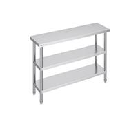 Table de Travail en Inox Table de Préparation pour Barbecue et Garage 35,6x121,9cm