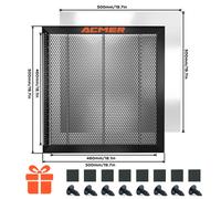 Table de travail en nid d'abeille de découpe Laser ACMER pour Machine de découpe de graveur Laser CO2 ou diode 300x3 0/330x330/400x400/440x440x22mm 500x500mm