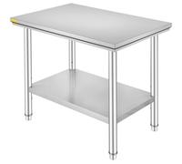 Table de travail et de bricolage en acier inoxydable 900 x 600 x 70 mm - Polyvalente pour la préparation des repas, la couture, la lessive, le bricolage, le garage, etc
