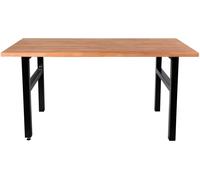 Table de travail Hobby 1500 mm – Établi bois hêtre massif et pieds acier