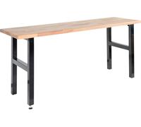 Table de travail Hobby 2000 mm – Établi bois hêtre massif et pieds acier