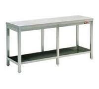 Table de travail Inox Avec Etagère Soudée et Renfort - Gamme 800 - Combisteel - 2500x800 inox G