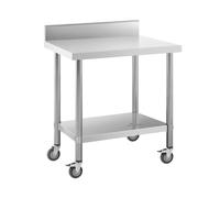 Royal Catering RCAT-80/60-WS Table de Travail Rebord 60x80 cm Capacité de Charge 135 kg