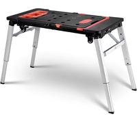 Table de travail multifonctionnelle – 7 en 1 – Établi pliable – Chevalet – Estrade – Chariot de garage – Chariot à main – Pour l'atelier et le bricolage