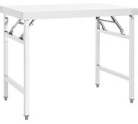 Table de travail pliable de cuisine 100x60x80 cm Inox