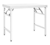 Table de travail pliable de cuisine 100x60x80 cm Inox argenté G