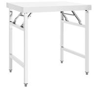 Table De Travail Pliable De Cuisine 85x60x80cm Acier Inoxydable Vidaxl Vidaxl