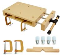 Table de travail portable, dimensions 46,5 x 28 x 7 cm, en bois de hêtre, avec pinces de serrage