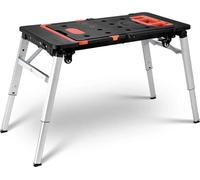 Table de travail portable - Table pliante et support de scie 7 en 1 - Équipée de 4 roulettes - Pour le travail du bois - Capacité de charge : 200 kg