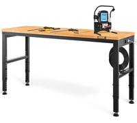 Table de travail réglable - Établi de bricolage - Table de montage - Poste de travail robuste - Hauteur réglable de 72 à 97 cm