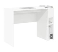Table d'écriture - Bureau droit - Blanc 109 x 50 x 78 cm Bois d'ingénierie uyo46h53