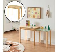 Table d'enfant extensible 'Skellefteå' Bureau d'enfant 60x38x52 cm pin + MDF naturel/vert menthe