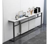Table d'entrée console, table de canapé étroite en bois avec cadre en métal, 80 cm de haut, étagère fine pour l'organisation du salon et de la cuisine