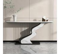 Table d'entrée moderne - Console blanche élégante pour petits espaces de salon, couloir, foyer - 100 x 30 x 80 cm - Parfaite pour la décoration et le rangement de la maison