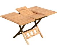 Table d'extension en bois d'acacia massif, 100-140 x 80 cm, pliable. Table pliante, table de jardin, table Aves-AUSZIE en bois d'acacia