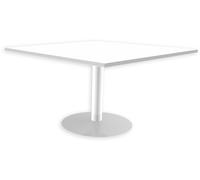 Table d'extension piètement tulipe Blanc - plateau Blanc -124,5 x 120 cm