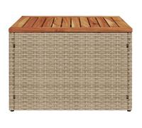 Table d'Extérieur 2 ou 4 personnes Beige - LEMON® Table de jardin - beige 55x55x37cm - résine tressée et bois acacia 656 - Soldes
