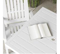 Table d'Extérieur 2 ou 4 personnes Blanc - LEMON® Table de jardin - blanc - 80x75x72cm Plastique 543 - Soldes