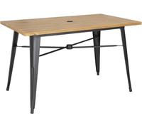 Table d'extérieur Bolero complète 120 x 76 x 76 cm, bois clair