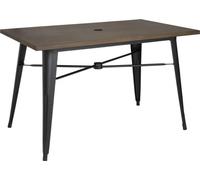 Table d'extérieur Bolero complète 120 x 76 x 76 cm en bois foncé