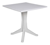 Table d'extérieur - DMORA - Trani - Blanc - Carrée fixe - Polyvalente