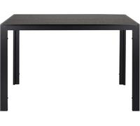 Table d'extérieur en aluminium pour jardin - Table résistante aux intempéries - Forme carrée 110x70x73 cm - Pour 6 personnes - Style moderne - Couleur noire