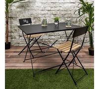 Table D'Extérieur - HOME DECO FACTORY - Palerme - Pliable - Noir