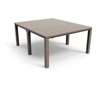 Table d'extérieur - Keter - Julie - Double Composition - Cappuccino - Métal - Rectangulaire