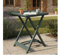Table d'extérieur Ohatchee Dmora en plastique vert 60x47x65h cm