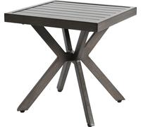 Table d'extérieur - Table d'appoint/table de rangement en aluminium - Carrée - Résistante aux intempéries - Facile d'entretien - Pour la terrasse, le jardin et la piscine
