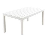 Table d'extérieur Vasto - DMORA - Rectangulaire - Polypropylène - Blanc