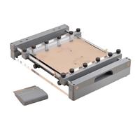 Table d'impression manuelle de pâte à souder, petite station d'impression d'écran en maille d'acier SMT, plaque d'acier de serrage, grattoir de 80 mm, pour prototypage PCB