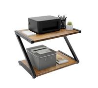 Table d'imprimante à 2 étages - Support d'imprimante multifonction - Étagère à livres - Support d'imprimante en forme de Z - 44 x 28 x 29 cm - Pour bureau, fax, photocopieur, scanner
