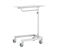 Table d'instruments - pied latéral - 60 x 40 cm - réglable en hauteur - acier inoxydable / caoutchouc | Steinberg Systems