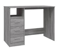 Table d'ordinateur - CLOUD - avec tiroirs - Sonoma gris 102x50x76 cm - Bois d'ingénierie LL192805