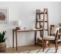 Table d'ordinateur marron et blanche Bureau Meubles de bureau de luxe