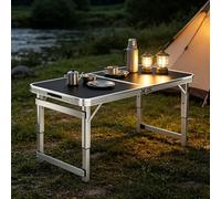Table d'ordinateur Pliante légère, Table de Camping avec poignée de Transport, Table de Repas Pliante avec Grill, postes de Travail en Aluminium pour Mariage, marché, Jardin, fête, Pique-niq