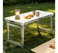 Table d'ordinateur Pliante légère, Table de Camping avec poignée de Transport, Table de Repas Pliante avec Grill, postes de Travail en Aluminium pour Mariage, marché, Jardin, fête, Pique-niq