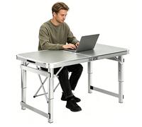 Table d'ordinateur Pliante légère, Table de Camping avec poignée de Transport, Table de Repas Pliante avec Grill, postes de Travail en Aluminium pour Mariage, marché, Jardin, fête, Pique-niq