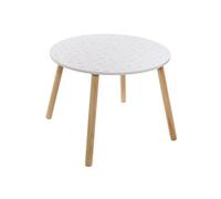 Table d'enfant, blanche avec étoiles, Ø 60 cm