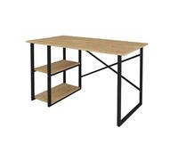 Table du bureau, meuble du bureau avec 2 étagères coloris chêne cambrian, noir - longueur 120 x profondeur 60 x hauteur 75 cm - -