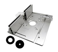 Table du routeur Plaque d'insertion ALLIMIM ALLIAGE 2 IN 1 BANDE FLIP avec clôture et règle de poussée réglable pour le banc de travail du bois et la machine à couper