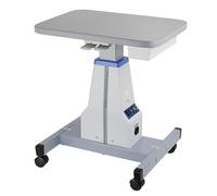 Table électrique ophtalmique motorisée avec tiroir, hauteur réglable 650-820 mm, capacité de charge 75 kg, blanc