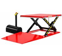 Table élévatrice à ciseaux électro-hydraulique avec rampe d'accès - Hauteur 870 mm - 2000 kg - 2,2 kW 230 V - Plateau 1600 x 1180 mm MW Tools TPSL2172