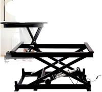 Table élévatrice électrique à ciseaux de 150 kg, piètement de table basse à hauteur réglable avec télécommande filaire, plateforme métallique robuste pour le bricolage, l'atelier et le bureau à domi